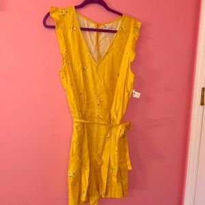 Yellow floral romper